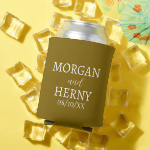 CUSTOMIZED NAME STYLISH MODERN WEDDING CAN COOLER