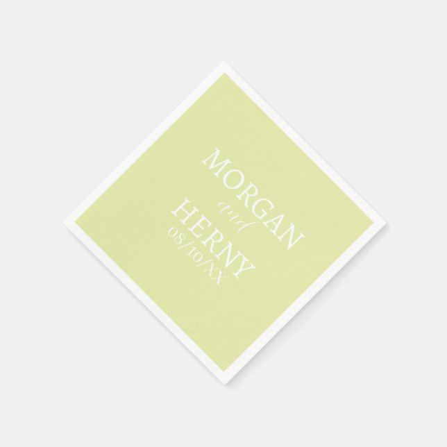 CUSTOMIZED NAME STYLISH MODERN  WEDDING  NAPKIN (Corner)