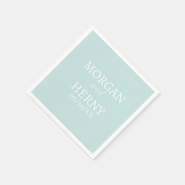 CUSTOMIZED NAME STYLISH MODERN  WEDDING  NAPKIN (Corner)