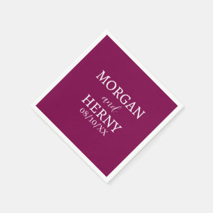 CUSTOMIZED NAME STYLISH MODERN  WEDDING  NAPKIN