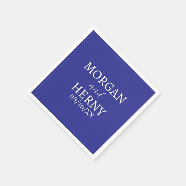 CUSTOMIZED NAME STYLISH MODERN  WEDDING  NAPKIN (Corner)