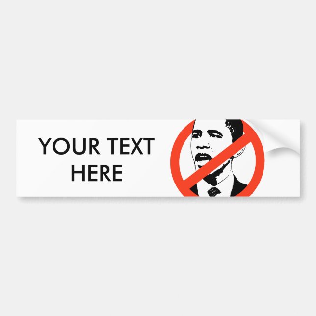 CUSTOMIZED OBAMA SLOGANS BUMPER STICKER (Front)