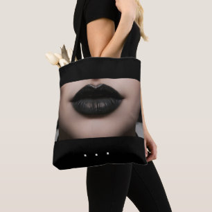 Customized Personalized Shopping Tote Bag - Lips