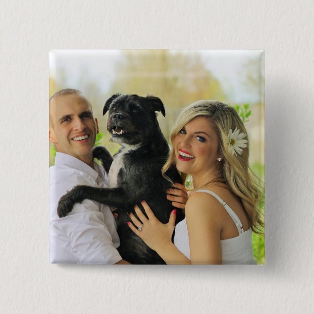 Customized Photo 15 Cm Square Badge (Front)