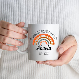 Customized Promoted From Mama to Abuela Est 2023 Coffee Mug