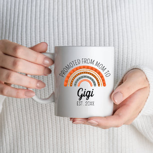 Customized Promoted from Mom to Gigi Est 2023 Coffee Mug