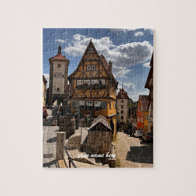 Customized Puzzle of Rothenburg, Germany (Vertical)