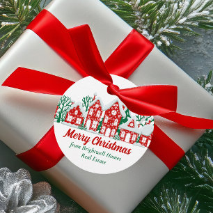 Customized Real Estate Company Christmas Party Favour Tags