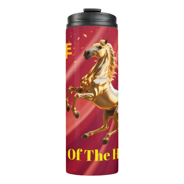 Customized Red & Gold Festive Chinese New Year  Thermal Tumbler (Front)