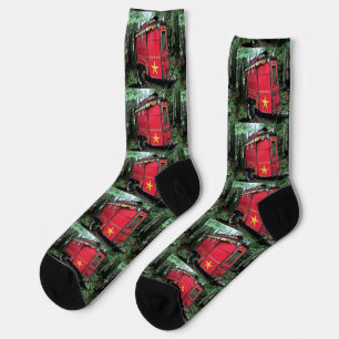 Customized Red Gypsy tiny caravan Socks