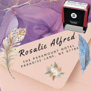 Customized Return Address Modern Minimalist Script Self-inking Stamp