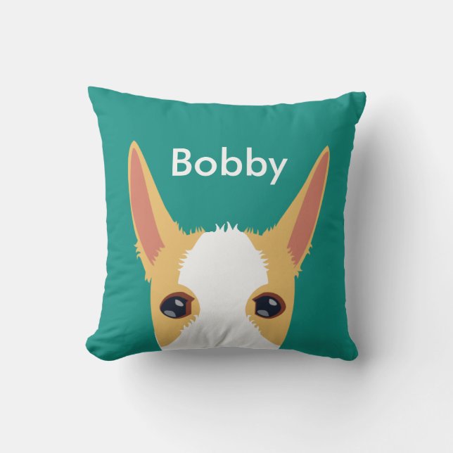 Customized Rough Coated Sandy Podenco Face Cushion (Front)
