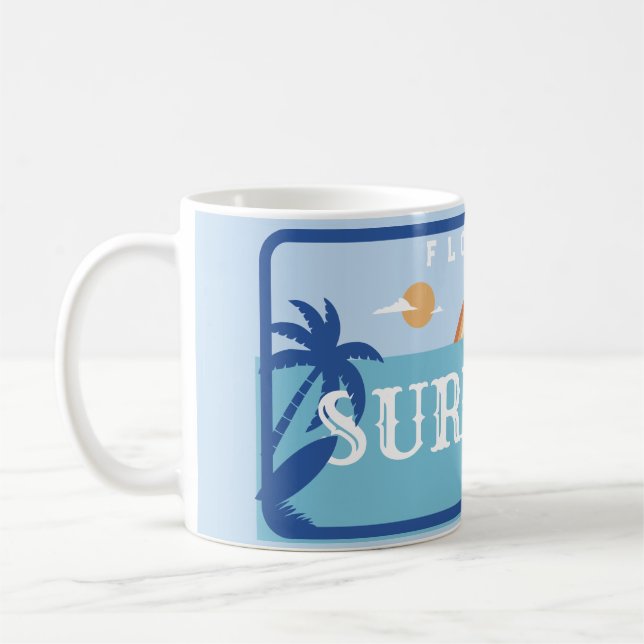 CUSTOMIZED SURFS UP FLORIDA  COFFEE MUG (Left)