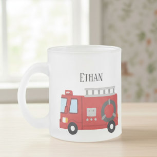 Customized transparent kids' fire truck mug