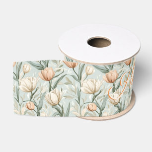 Customized Tulip Themed Kids’ Birthday Grosgrain Ribbon