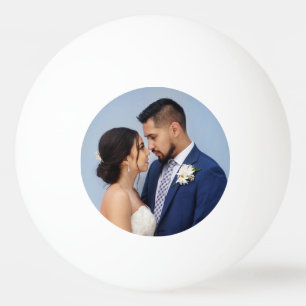 Customized Two Couple Wedding Photo Double Sided Ping Pong Ball