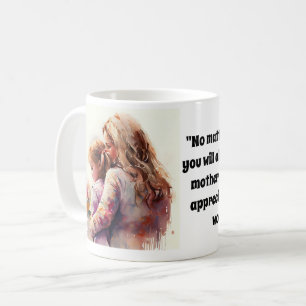 CUSTOMIZED WATERCOLOR PORTRAIT OF MOM AND DAUGHTER COFFEE MUG
