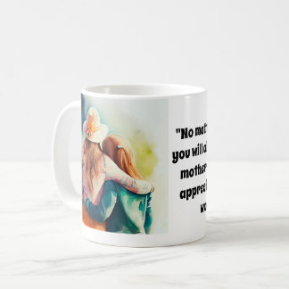 CUSTOMIZED WATERCOLOR PORTRAIT OF MOM AND DAUGHTER COFFEE MUG