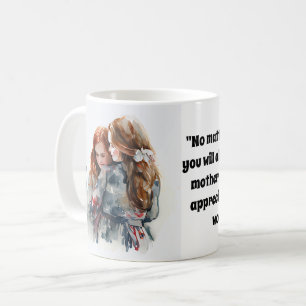 CUSTOMIZED WATERCOLOR PORTRAIT OF MOM AND DAUGHTER COFFEE MUG