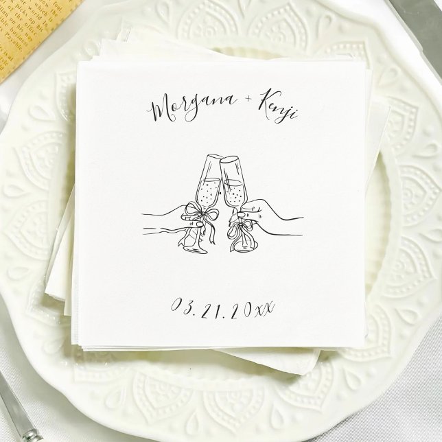 Customized Wedding Engagement Party Bridal Shower Napkin (Creator Uploaded)