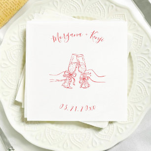 Customized Wedding Engagement Party Bridal Shower Napkin