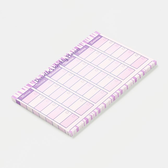 Customized Weekly Planner Post-It Notes (Angled)