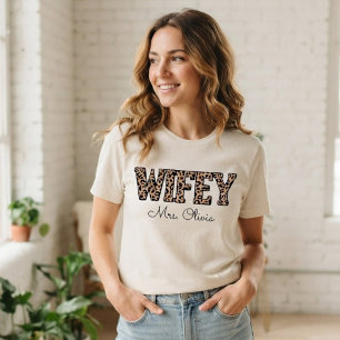 Customized Wifey Crew Neck T-Shirt Tri-Blend Shirt