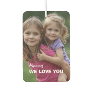 Customized with 2 and text car air freshener
