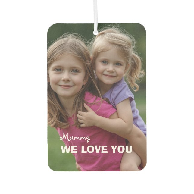 Customized with 2 and text car air freshener (Front)
