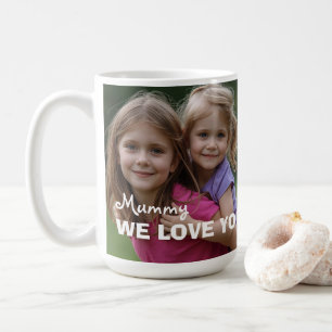 Customized with 2 and text coffee mug