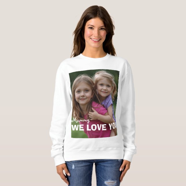 Customized with 2 and text sweatshirt (Front Full)
