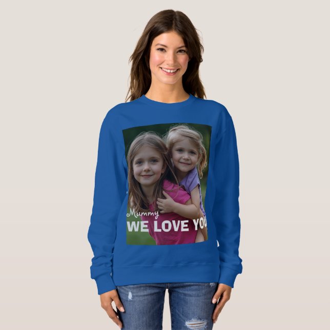 Customized with 2 and text sweatshirt (Front Full)