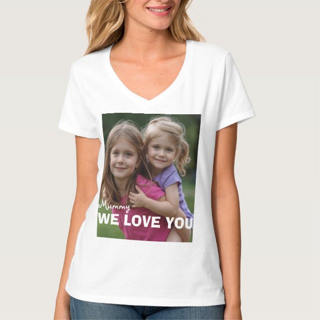 Customized with 2 and text T-Shirt (Front)