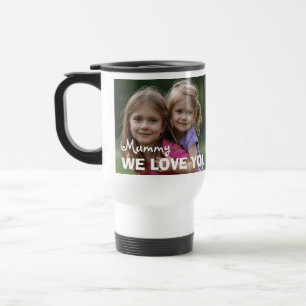 Customized with 2 and text travel mug