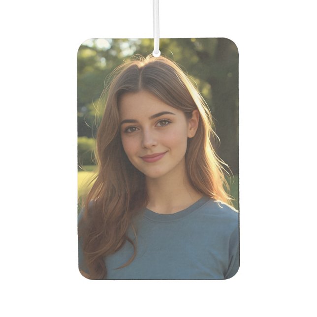Customized with two photos car air freshener (Front)