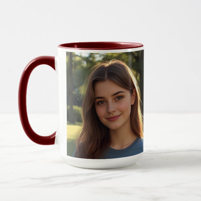 Customized with two photos mug (Left)