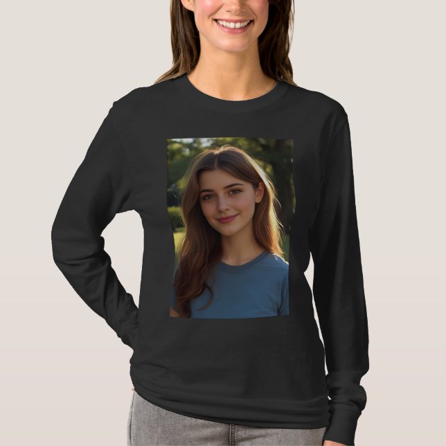 Customized with two photos T-Shirt (Front)