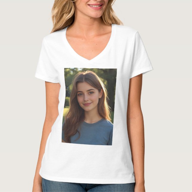 Customized with two photos T-Shirt (Front)