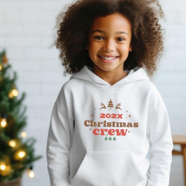 Customized year Christmas Crew Kids hoodie (Custom Year Holiday Christmas Crew Kids Hoodie)