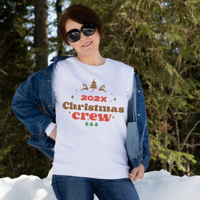 Customized year Christmas Crew Sweatshirt (Custom Year Holiday Christmas Crew Women’s Sweatshirt)
