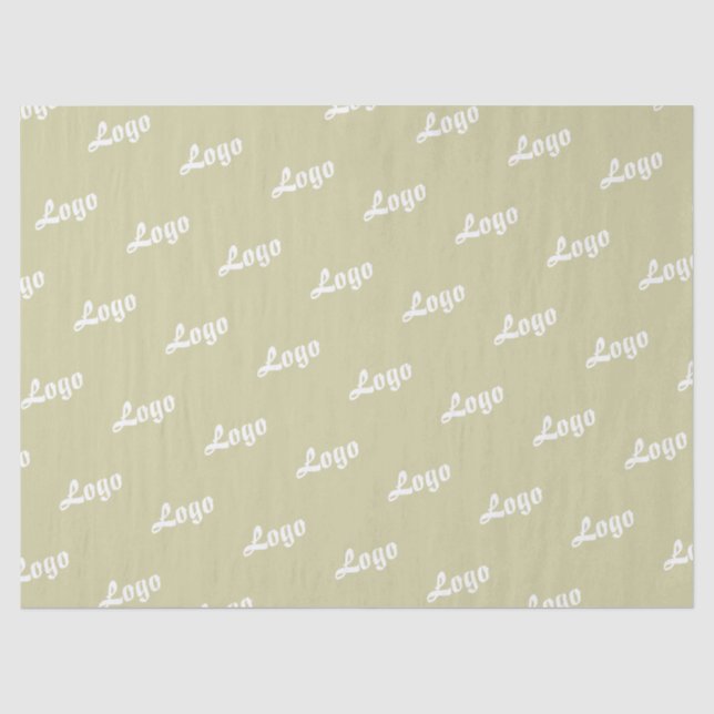 CUSTOMIZED YOUR LOGO STYLISH MODERN LIGHT OLIVE  TISSUE PAPER (Front)