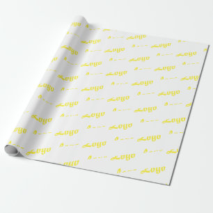 CUSTOMIZED YOUR LOGO STYLISH MODERN SMALL BUSINESS WRAPPING PAPER