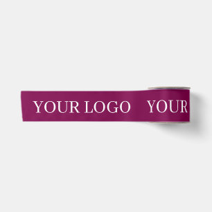 CUSTOMIZED YOUR LOGO STYLISH MODERN WINE SATIN RIBBON