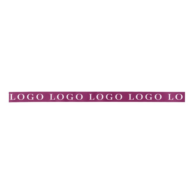 CUSTOMIZED YOUR OWN LOGO SIMPLE STYLISH MODERN SATIN RIBBON (Front)