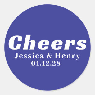 Customized Your Own Simple Stylish Minimal Wedding Classic Round Sticker