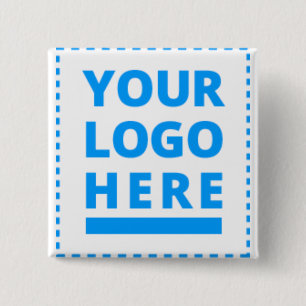 Customized Your Text or Logo Here 15 Cm Square Badge