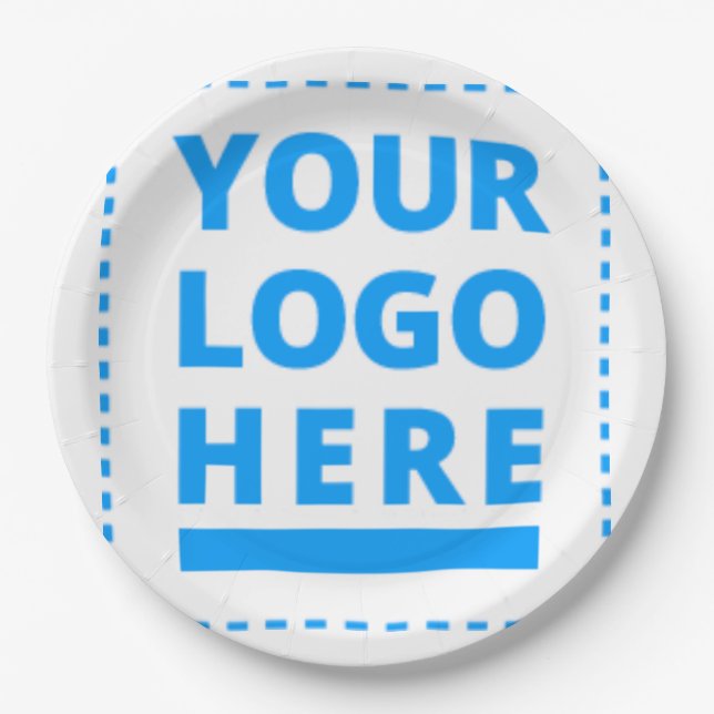 Customized Your Text or Logo Here 2 Inch Square Bu Paper Plate (Front)