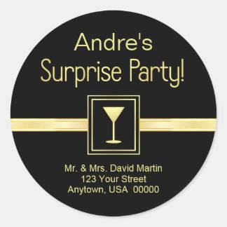 Customn Address Labels - Surprise Party