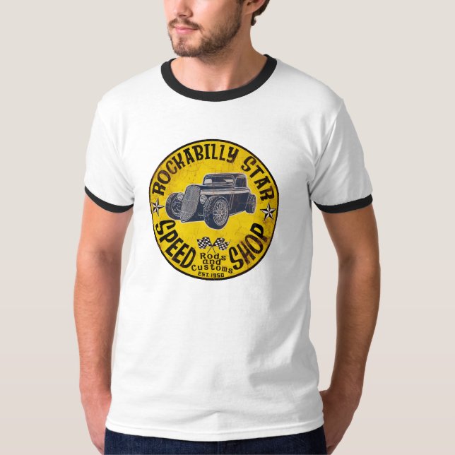 Customs and Hot Rods T-Shirt (Front)