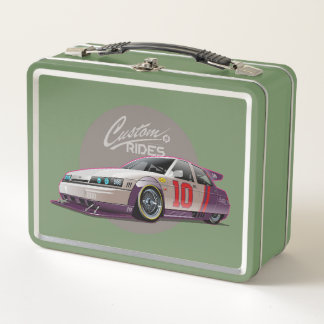 Custon fiction race car concept metal lunch box
